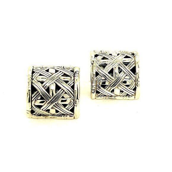 John Hardy Estate Cufflinks Sterling Silver JH15 - Picture 1 of 8